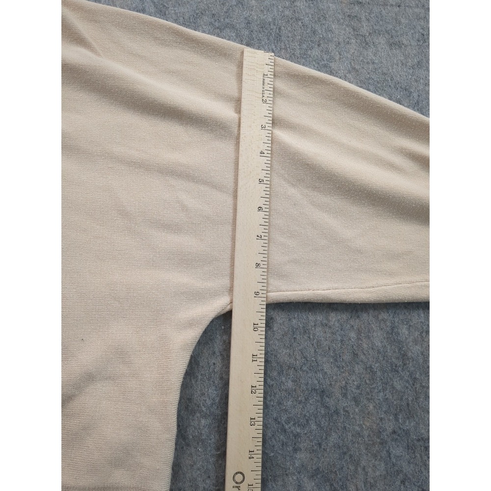 ZESICA Women's Cropped Sweater Medium Beige‎ Long Sleeve Beige - Picture 8 of 10